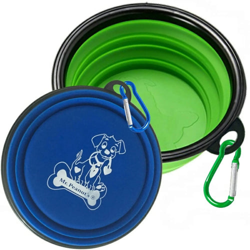 Extra-Large 34Oz Collapsible Travel Bowls - 2 Pack for Big Pets