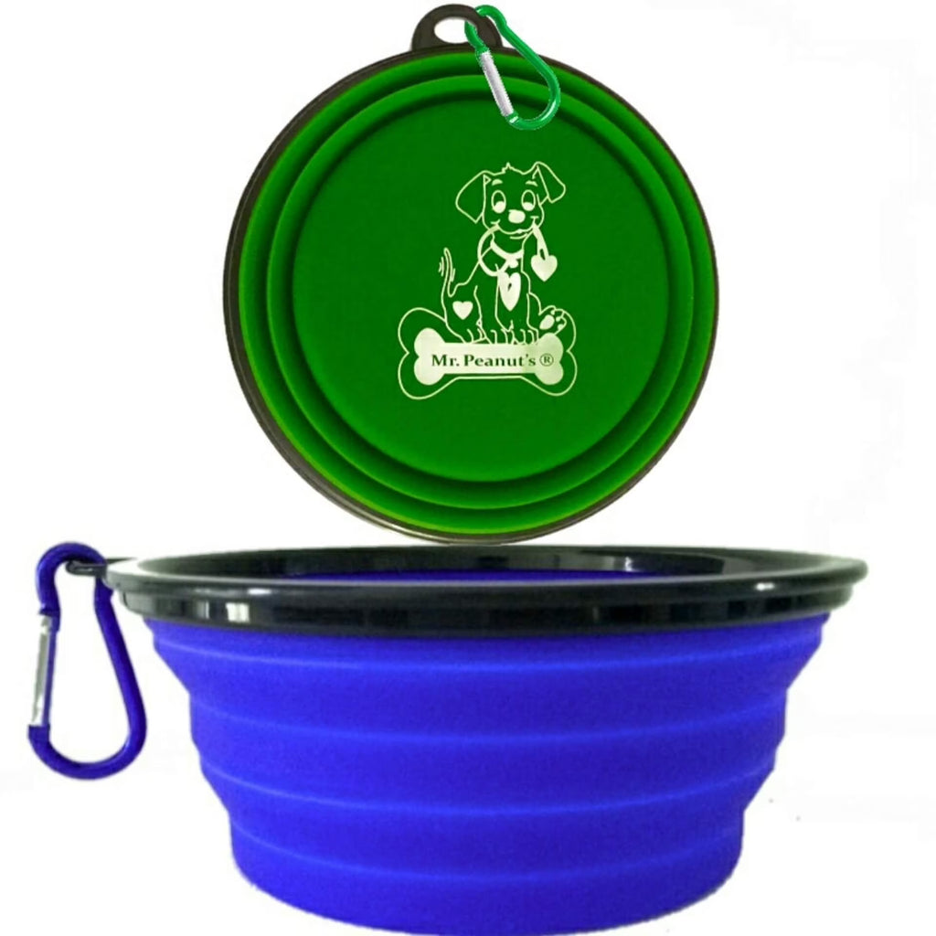Extra-Large 34Oz Collapsible Travel Bowls - 2 Pack for Big Pets