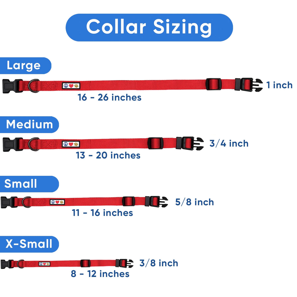 Eco-Friendly Reflective Coral Dog Collar for Small Puppies
